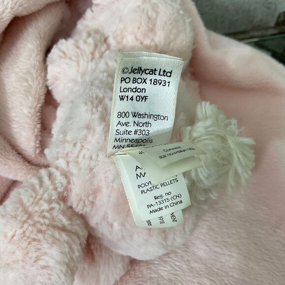 Jellycat Bashful Pink Bunny Soother Plush Lovie Security Blanket For Infant - Picture 8 of 11